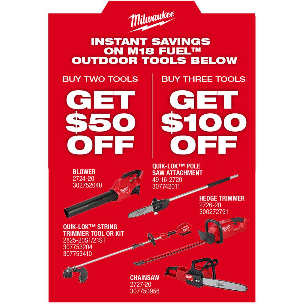 Milwaukee M18 FUEL QUIKLOK 10 in. Pole Saw Attachment (ToolOnly)49